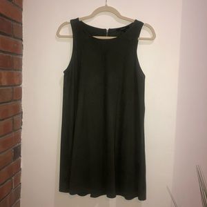 Dark Green Suede Shift Dress Size Small